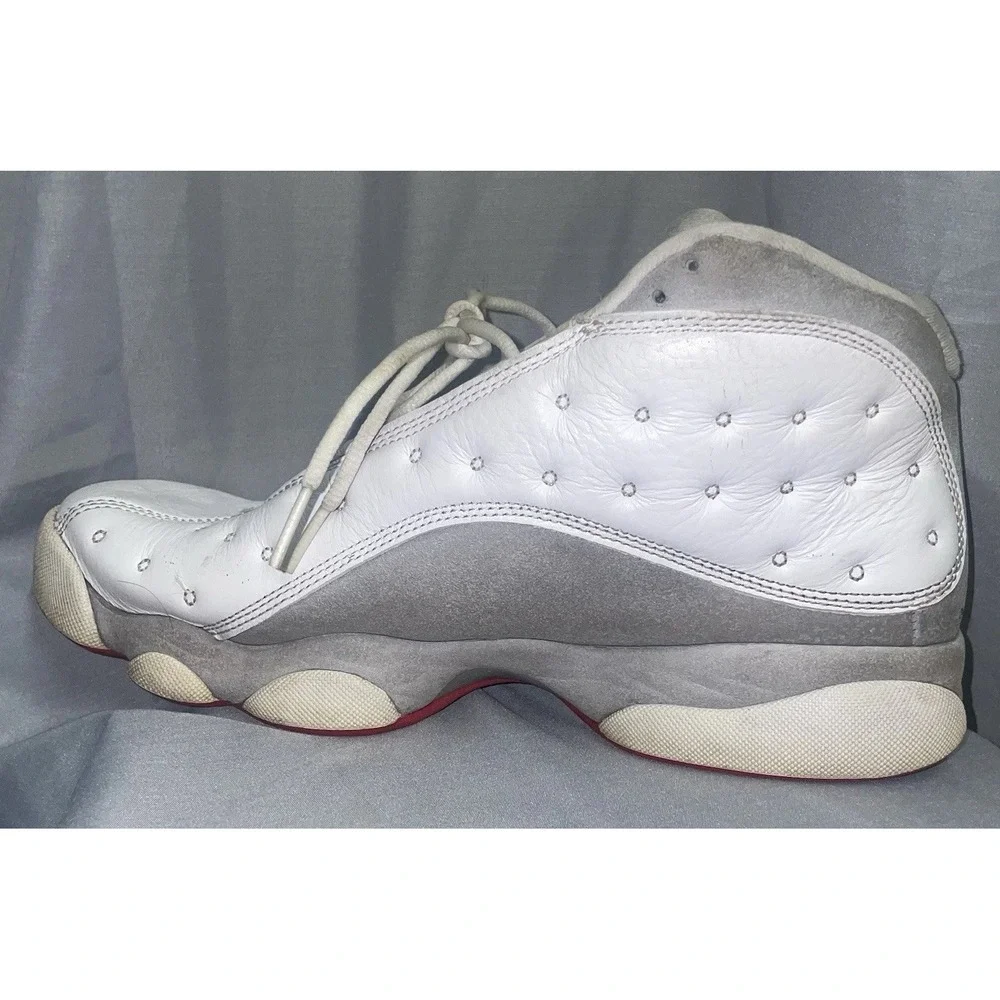Jordan Air Jordan 13 Retro Grey White Red High Top Leather Sneaker Mens 9